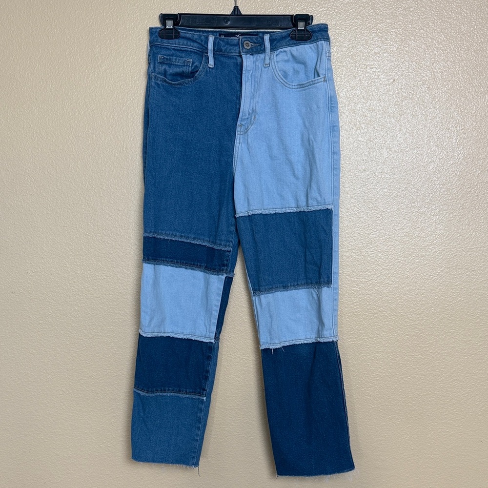 Hollister Two-Tone Blue Patchwork Jeans